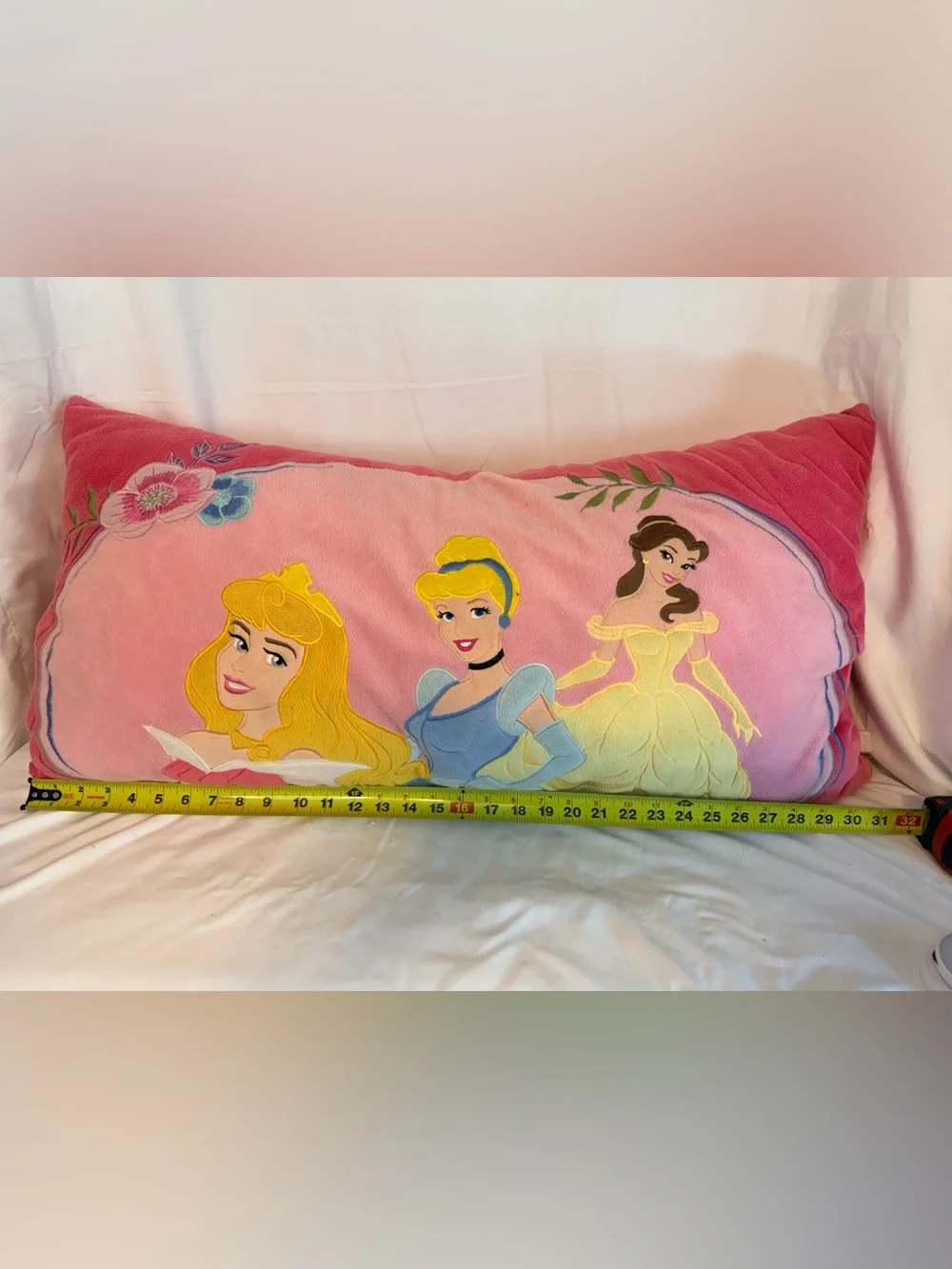 Disney Pink Princess Trio Decorative Lumbar Pillow
